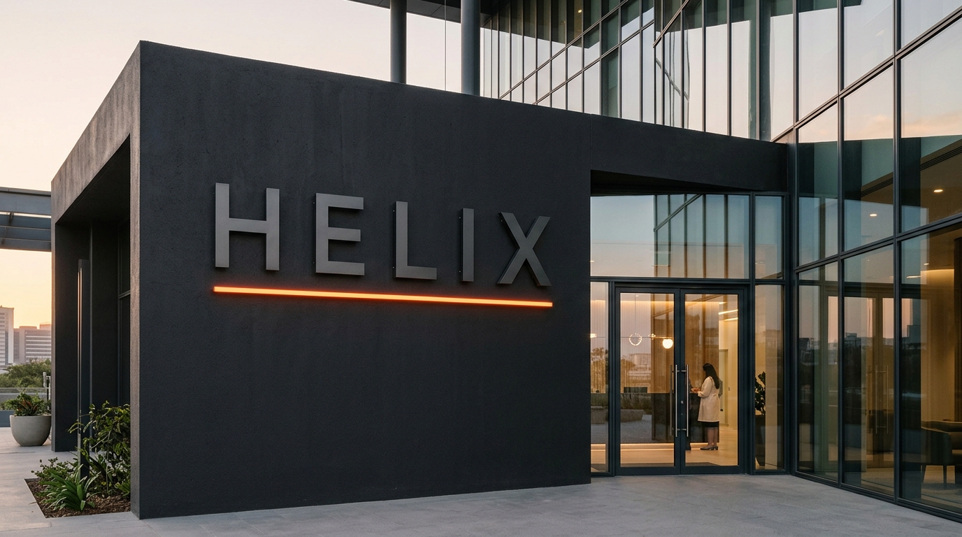 HELIX exterior signage