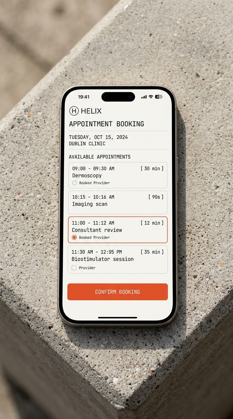 HELIX app booking